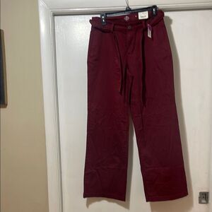 St. John's Bay Wide Leg Pants - Burgundy